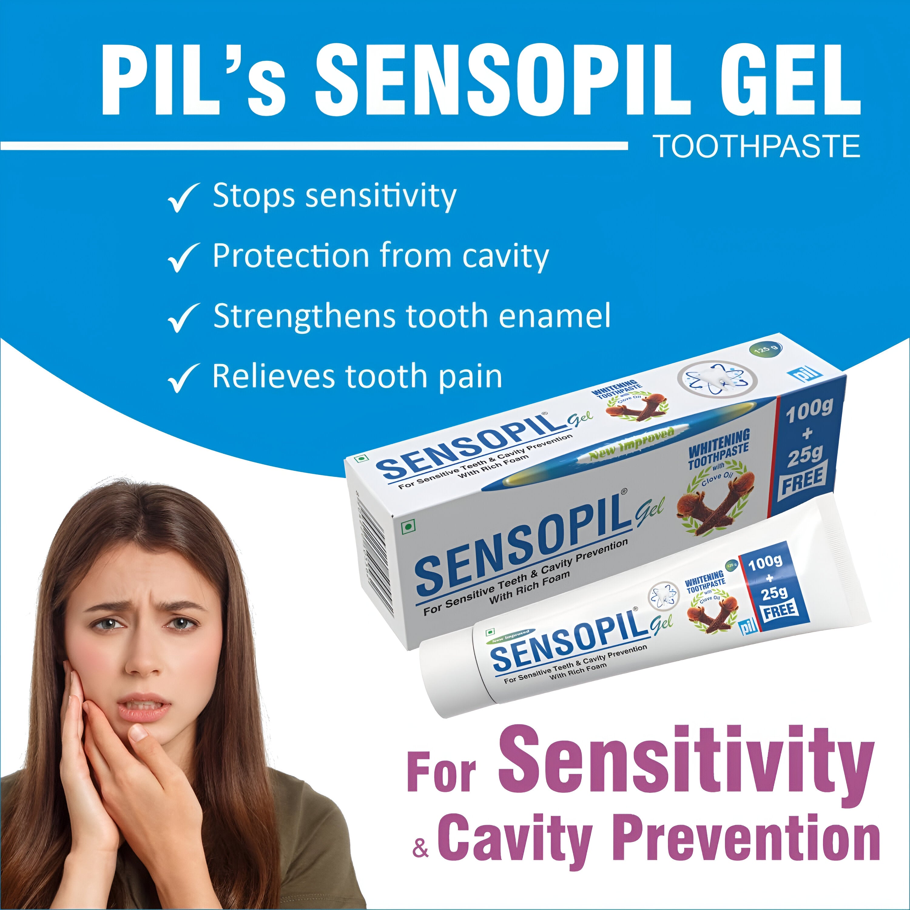 SENSOPIL DENTAL GEL 125GM