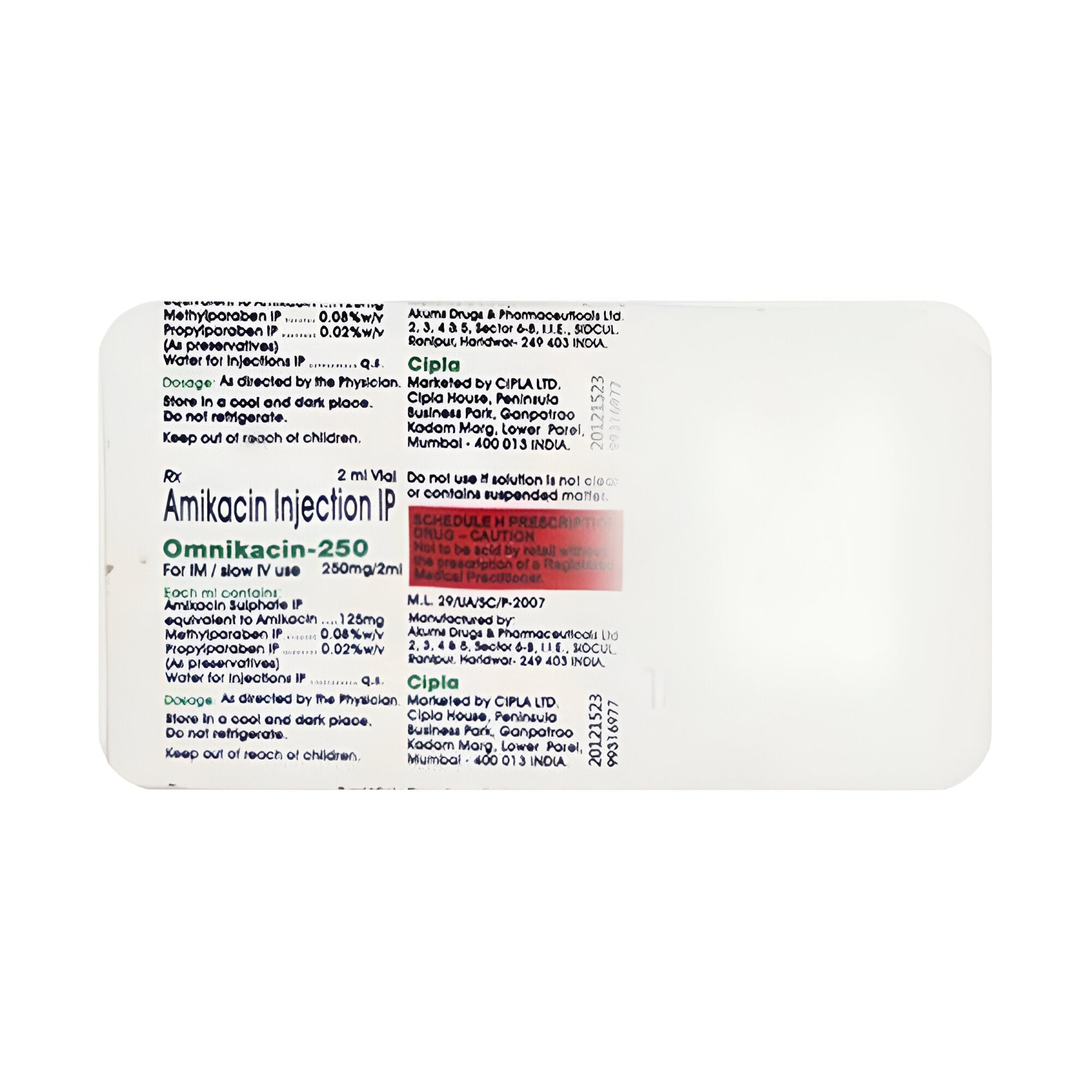 OMNIKACINE 250MG
