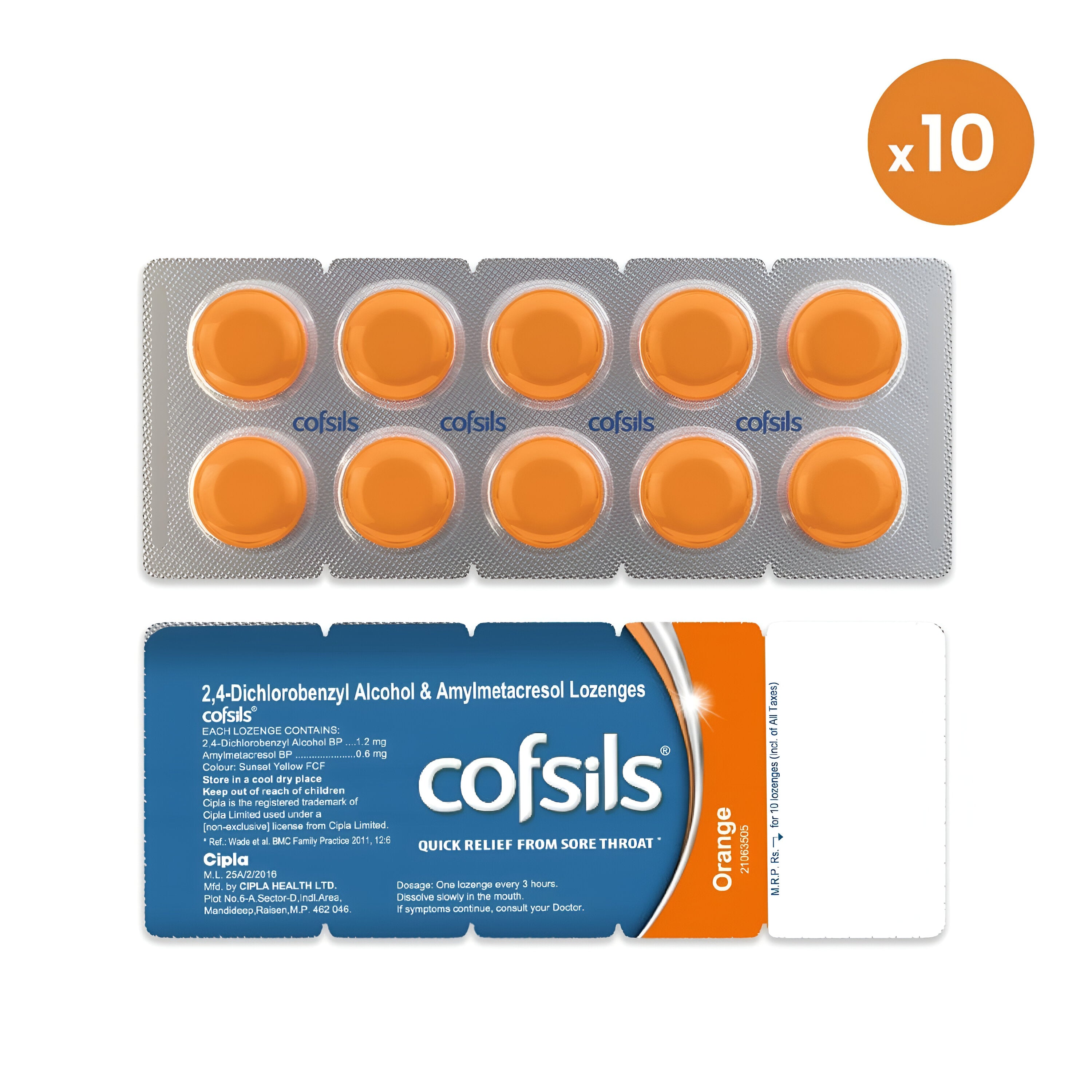 Cofsils Orange Lozenges