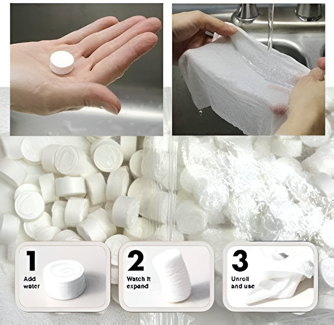 PORTABLE DISPOSABLE COTTON COIN TISSUE