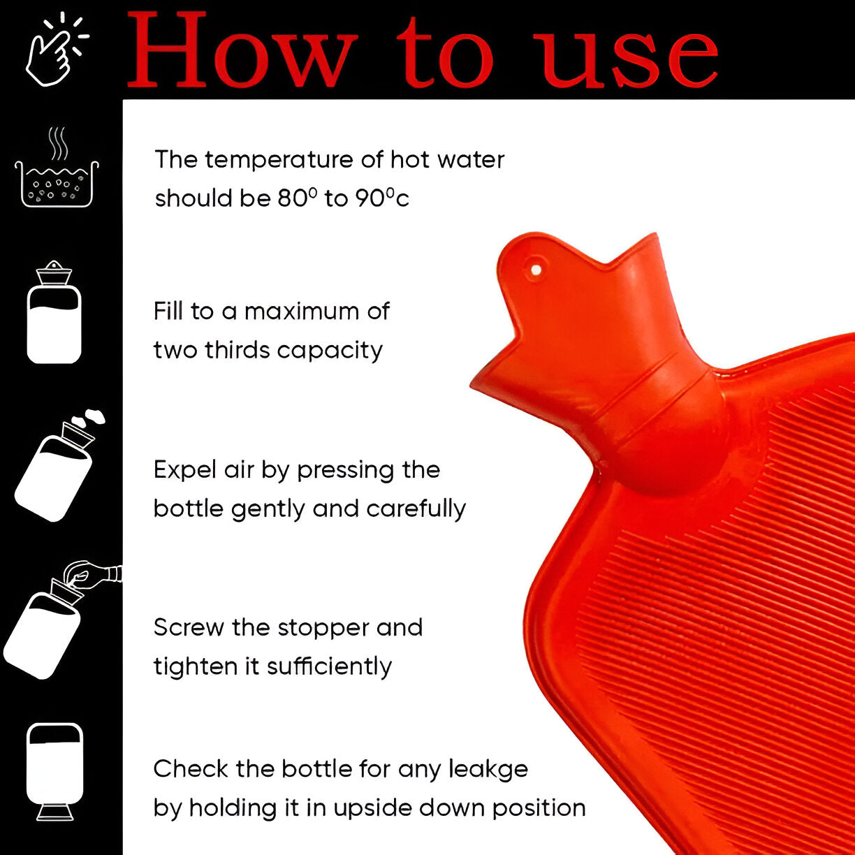 HOT WATER BOTTLES (RUBBER)